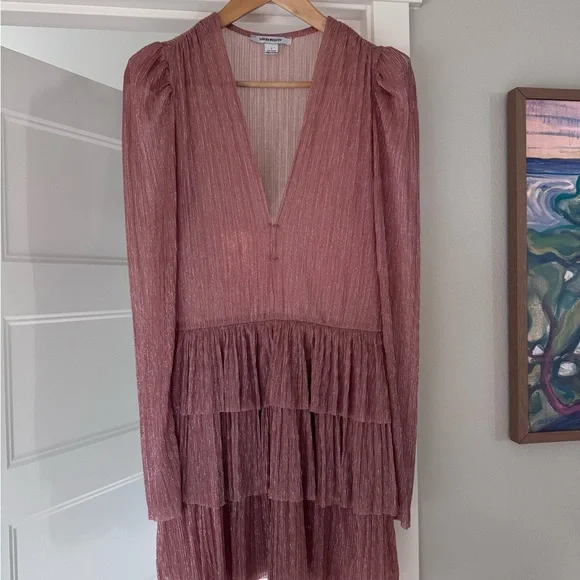 Sabina Musayev Pink Tier Mini cocktail Dress - Picture 2 of 5